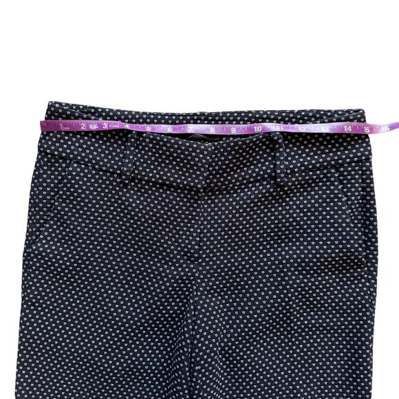 Ann Taylor Ankle Dress pants Women's Sz 2 Navy Pattern Career Office Preppy - Picture 5 of 12